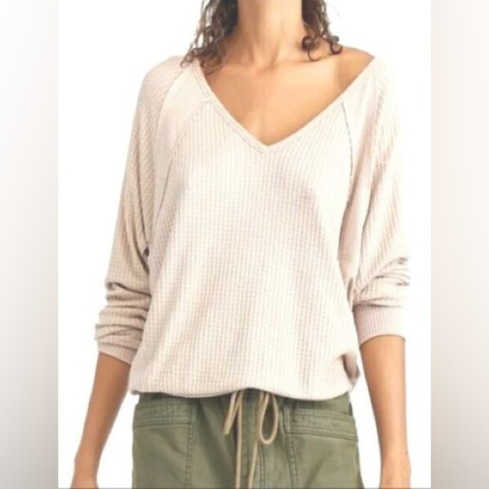 Free People -Santa Clara Thermal- Woman’s:Small -Color: Alabaster- New With Tags